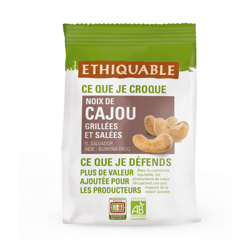 Noix cajou grillées salées (Ethiquable) 125g