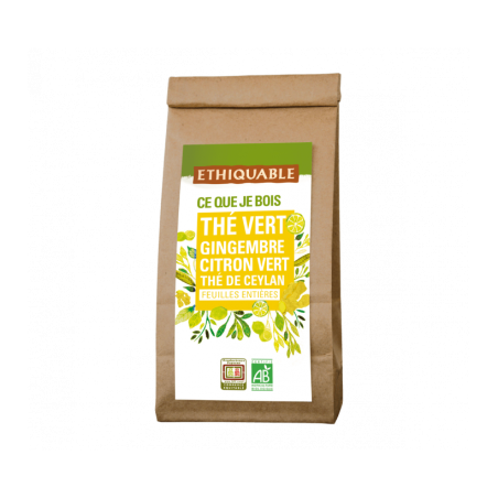 Thé vert gingembre citron (Ethiquable) 100g