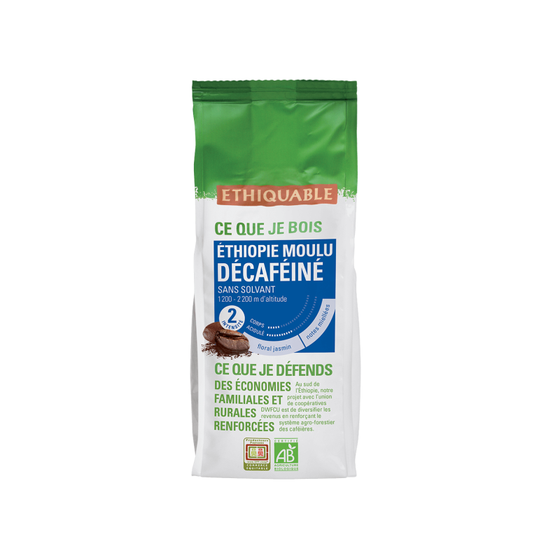 Café moulu décaf Ethiopie (Ethiquable) 250g