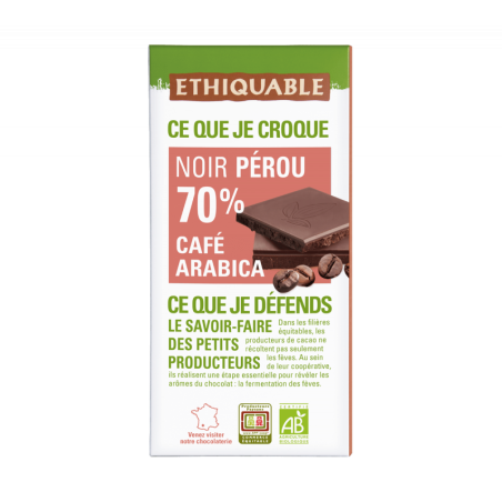 Chocolat noir café (Ethiquable) 100g